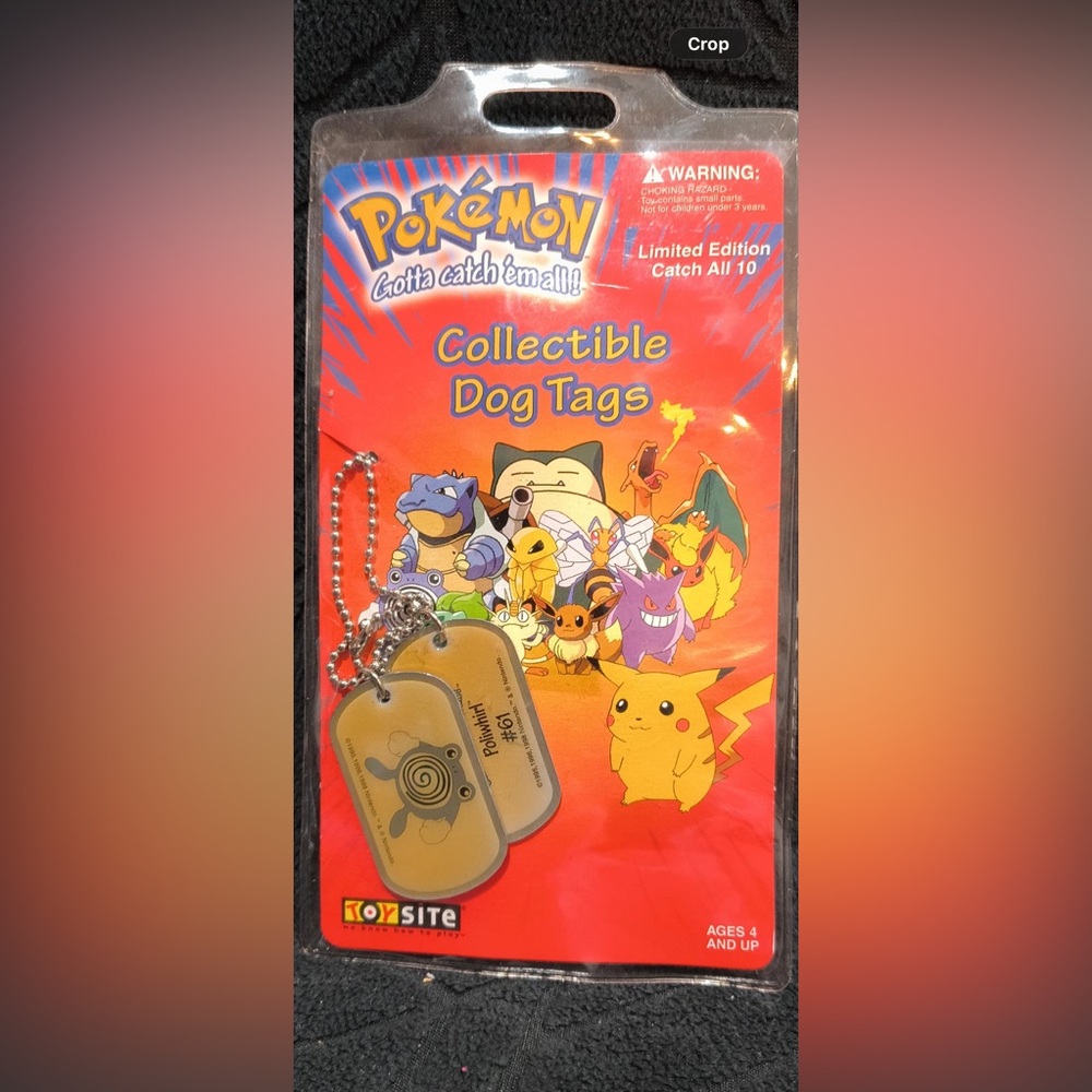 Pokemon Collectible Dog Tags - Red and Yellow
